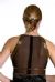 Sheer Waistline & Back Beaded Formal Evening Dress back in Black/Gold