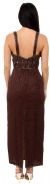 Boxy Beaded Formal Gown with Patterned Bodice  back