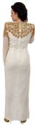 Multiple Flower Beaded Formal Gown back