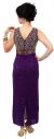 Stemmed Bead V-Neck Formal Evening Dress back