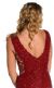 Side Holed V-Low Back Evening Gown back