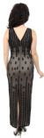 Exquisite Beaded Full Length Formal Cocktail Dress back