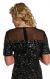 Half Sleeves Sequined Formal Evening Dress 