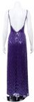 Hand Beaded Long Cocktail Dress back