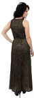 V-Neck Hand Beaded Sequin Evening Dress back