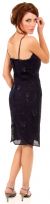Spaghetti Strapped Party Dress With Flower Petal Beading back