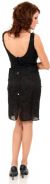 Broad Strapped Beaded Cocktail Dress W/ Sequin Stitch Drops back