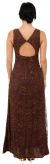 V-Neck Empire Cut A-line Formal Beaded Dress with Keyhole back