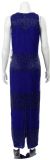 V-neck Sleeveless Full Length Beaded Formal Dress back