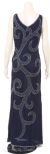 Full Length Sequined Designed Evening Gown back