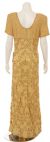 Full Length Flower Designed Evening Gown back
