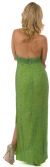 Halter Neck Fully Beaded Formal Dress with Side Slit back