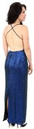 Sequined Formal Dress with Open back & criss-cross straps back