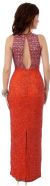 Sleeveless Formal Evening Dress with Exquisite Mesh design back