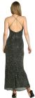 V-Neck Fully Beaded Crossed Back Cocktail Dress back