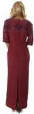 Half Sleeves Beaded Bodice Straight Formal Dress  back