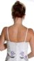 square Neck Beaded Evening Dress with Painted Tulips back