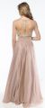 Full Sleeves Mesh Beaded Bodice Long Prom Pageant Dress back
