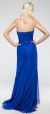 Strapless Double Layered Chiffon Formal Prom Dress back