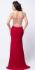 V-Neck Embellished Bodice Sheer Back Long Prom Dress back