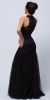 High Neck Beaded Bodice Mermaid Style Mesh Long Prom Dress back