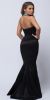 Bejeweled Halter Necklace Fit-n-Flare Long Prom Dress back