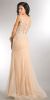 Embroidered Lace Top Mesh Tulle Long Prom Pageant Dress back