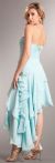 Strapless Beaded Short Dress with Asymmetric Ruffled Skirt back
