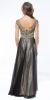 Boat Neck Rhinestones Top Long Evening Prom Dress back