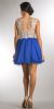 Embellished Lace Bodice Short Babydoll Homecoming Dress back
