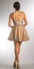 Strapless Satin Beaded Top Short Tulle Homecoming Dress back