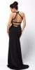 High Neck Bodice Mermaid Cut Prom Dress back