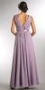 V-neck Sleeveless Ruched Bodice Long Bridesmaid Dress back in Lavender