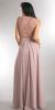 V-Neck Lace Top Empire Cut Long Bridesmaid Dress back