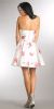 Strapless Sweetheart Neck Rose Print Short Homecoming Dress back