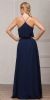 Spaghetti Straps V-Neck Blouson Top Long Bridesmaid Dress back