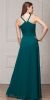 High Round Neck Princess Cut Long Bridesmaid Dress back