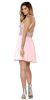 Halter Neck Beaded Bust Short Chiffon Prom Party  Dress back