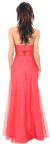 Semi See-Thru Mid Bodice Beaded Prom Dress back