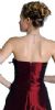 Taffeta Prom Dress with Flower Applique back