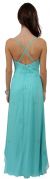 Asymmetrical and Crossed Back Beaded Prom Dress back
