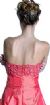 Off Shouldered Miniature Flower Taffeta Prom Dress back