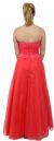 Watermelon A-Line Beaded Prom Dress back