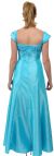 A Line Cap-Sleeved Beaded Prom Dress back