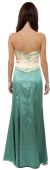 2 Piece Strapless Form Fitting Formal Prom Dress back