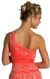 Single Shoulder & Silver Beaded Prom Dress back