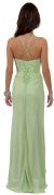Ruffled Beaded Full Length Formal Prom Dress back