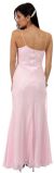 Asymmetric Top Floral and Sheered Formal  Dress back