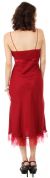 Spaghetti Straps Satin Bow Tea Length Cocktail Party Dress back