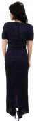Long Beaded Dress with Attached Short Jacket back